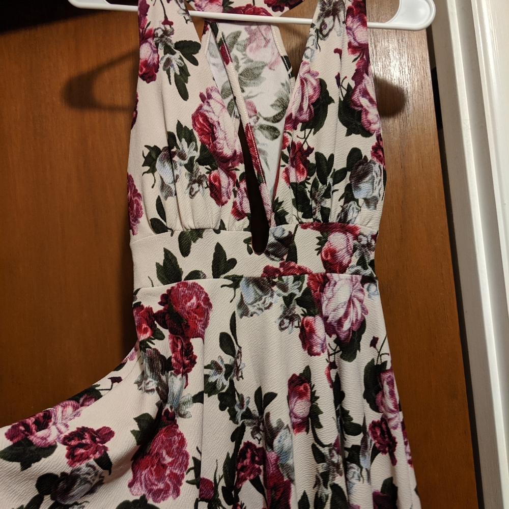 Low neck floral dress